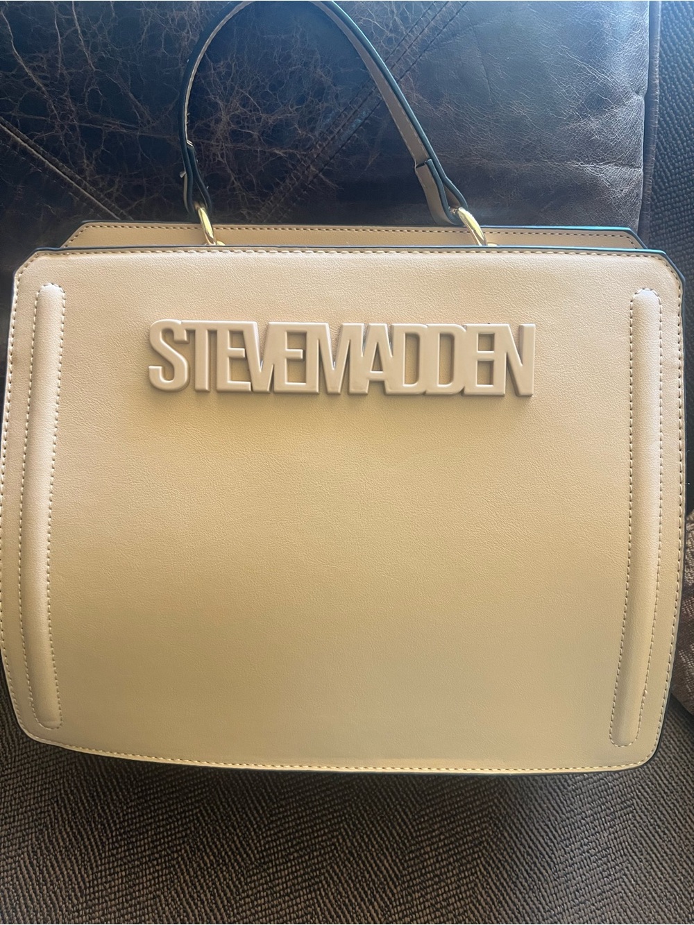 Steve Madden Cream Top-Handle handbag.